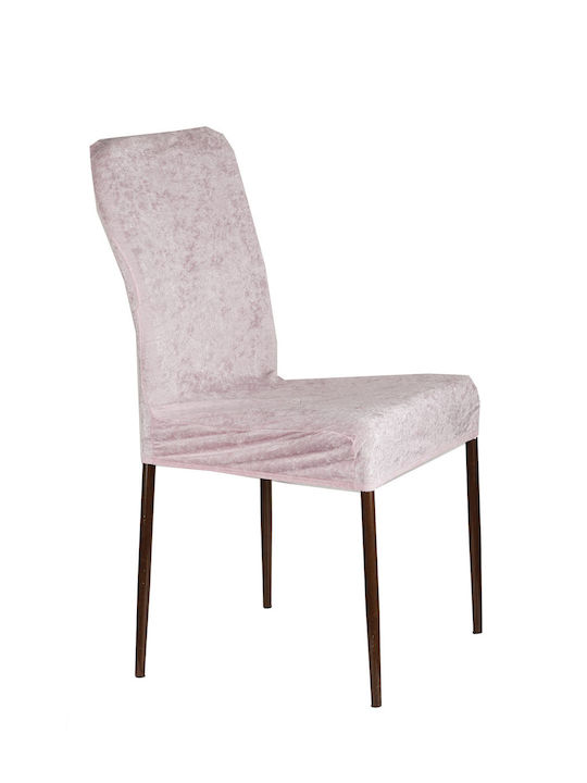 Kraft World Elastic Cover for Chair Pink 45εκ. 6pcs CVR-6B-Ροζ