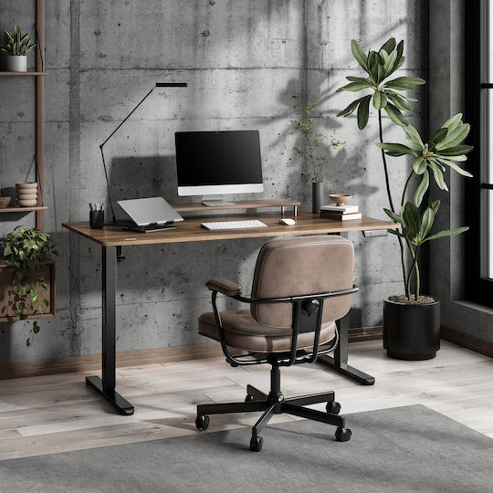 Elektrisch Schreibtisch Nojo mit verstellbarer Höhe 140x70cm Black Oak