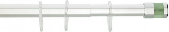 Grekon Νο1240 Telescopic Straight Shower Curtain Rod Aluminium Ø25mm 120cm