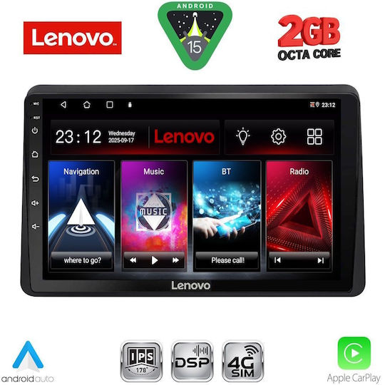 Lenovo Car Audio System for Opel Movano Renault Master Nissan NV400 2020 (Bluetooth/USB/WiFi/GPS/Apple-Carplay/Android-Auto) with Touch Screen 10"