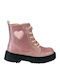 Anatomische Leder Kinderstiefel mit Reissverschluss Rosa