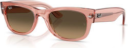 Ray Ban Wayfarer Ii Слънчеви Очила Розови с Пластмасова Рамка