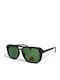 Riverio Men's Sunglasses with Black Plastic Frame and Green Lens RVG5246-2