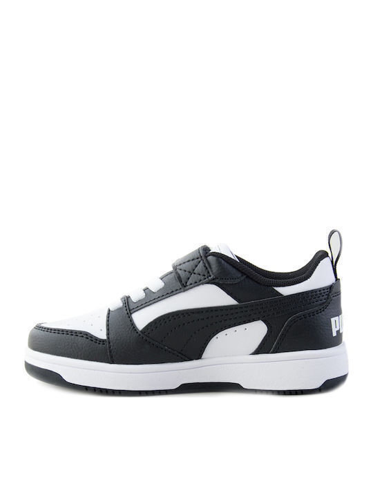 PUMA Rebound V6 Παιδικά Sneakers με Σκρατς Λευκά