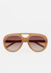 Kaleos C005 Sunglasses Beige with Acetate Frame & Brown Lens
