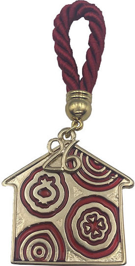 Marhome Hanging Lucky Charm Home Gold made of Metal 9.5cm 1pcs