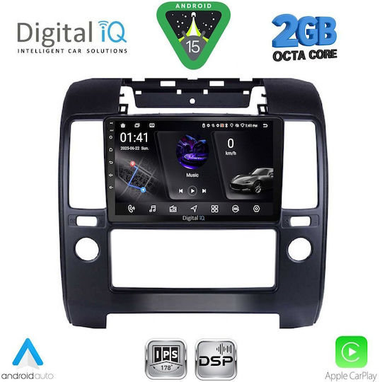Digital IQ Car Audio System for Nissan Navara 2006-2011 with A/C (Bluetooth/USB/WiFi/GPS/Apple-Carplay/Android-Auto) with Touch Screen 9"