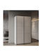 Doppeltür Kleiderschrank Schieben Kawen White 116.5x60x203cm
