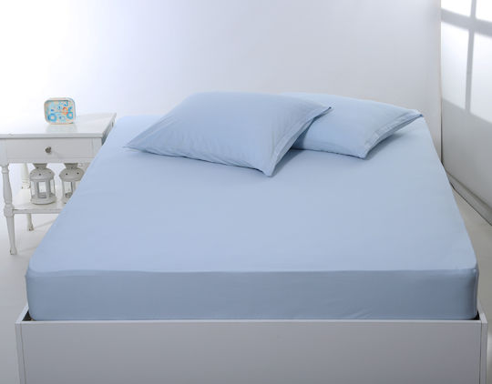 Silk Fashion Sheet for Single Bed with Elastic 100x200+35cm. Siel