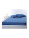 Silk Fashion Σεντόνι King Size με Λάστιχο 180x200+35εκ. Jean