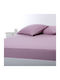 Silk Fashion Sheet Super-Double with Elastic 160x200+35cm. Purple