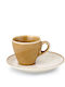 Cryspo Trio Set of Cups Coffee Ceramic Brown 100ml 2pcs