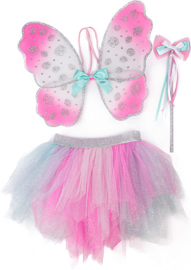Great Pretenders Rosa-Menta Elfen Kostüm Tutu Flügel Stab 4-6 Jahre