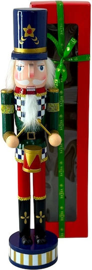 Velve Wooden Christmas Nutcracker Green