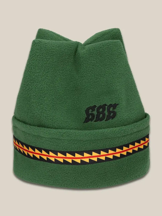 Beanie Unisex Fleece Σκούφος Πλεκτός σε Πράσινο χρώμα