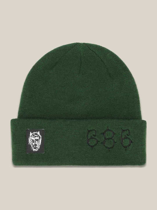 Beanie Unisex Σκούφος Πλεκτός σε Πράσινο χρώμα