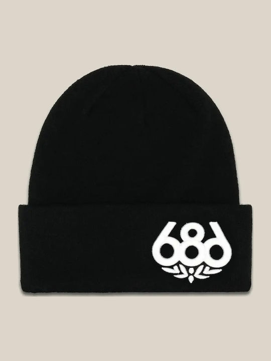 Beanie Unisex Σκούφος Πλεκτός σε Μαύρο χρώμα