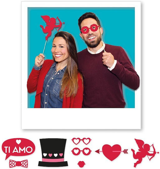 Σετ Φωτογραφικού Photo Booth Love Passion 8 Τμχ