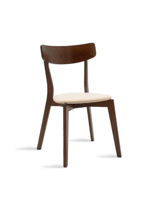 Toto Kitchen Wooden Chair Beige / Walnut 45.5x5...
