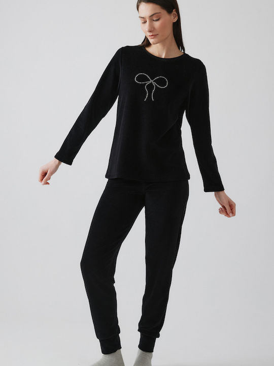 Minerva Winter Women's Pyjama Set Black