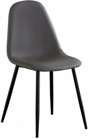 Celina Dining Room Artificial Leather Chair Grey 45x54x85cm 4pcs