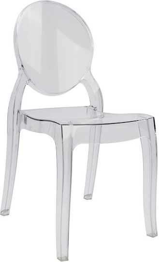 Aramis Scaune Bucătărie din Polipropilenă Transparent 1buc 42.5x52x89.5buc