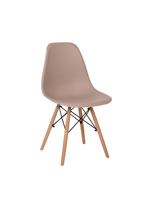 Twist Kitchen Polypropylene Chair Cappuccino 46x50x82cm 4pcs