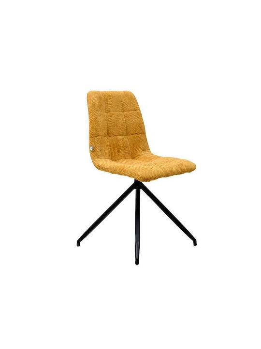 20Α Dining Room Fabric Chair Ochre 46x54x88cm 4pcs