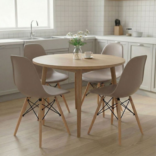 Καρέκλες Τραπεζαρίας Nova 46x51x80εκ. 4τμχ Cappuccino Καρέκλες Τραπεζαρίας Nova 46x51x80εκ. 4τμχ Cappuccino