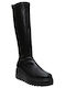 Damenstiefel mit mittlerem Absatz Schwarz