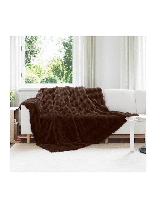 vidaXL Pătură Blănoasă Superdublă 240x270cm Camelopard