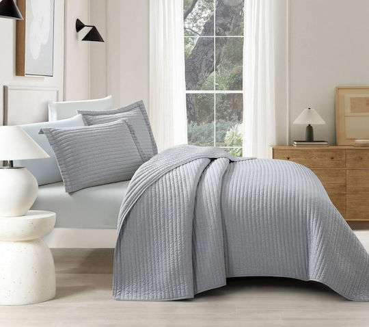 Liolios Home Tagesdecke Anderthalbbetten Lt Grey 180x240cm