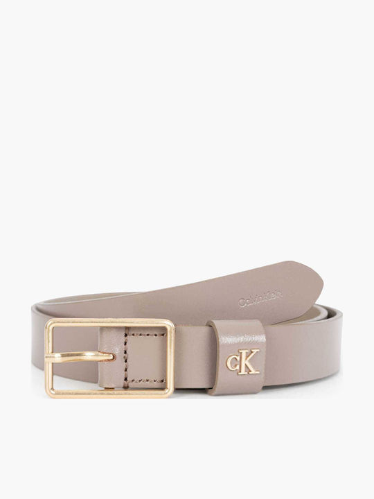 Calvin Klein Δερμάτινη Γυναικεία Ζώνη Καφέ
