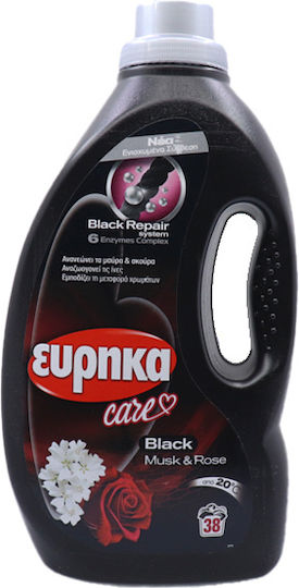 Ευρηκα Care Υγρό Απορρυπαντικό με Άρωμα Τριαντάφυλλο για Μαύρα Ρούχα 1.52lt
