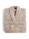 Fieldcrest Ultra Soft Bademantel mit Kragen Tan 370gr/m²