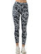Training Women's Long High Waist Leggings Linear Abstract Print