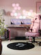 Gaming Office Arena Wooden Medium Pink 140x75.5x71cm