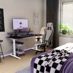 Birou de Jocuri Arena din Lemn Medium Alb 140x75.5x71cm