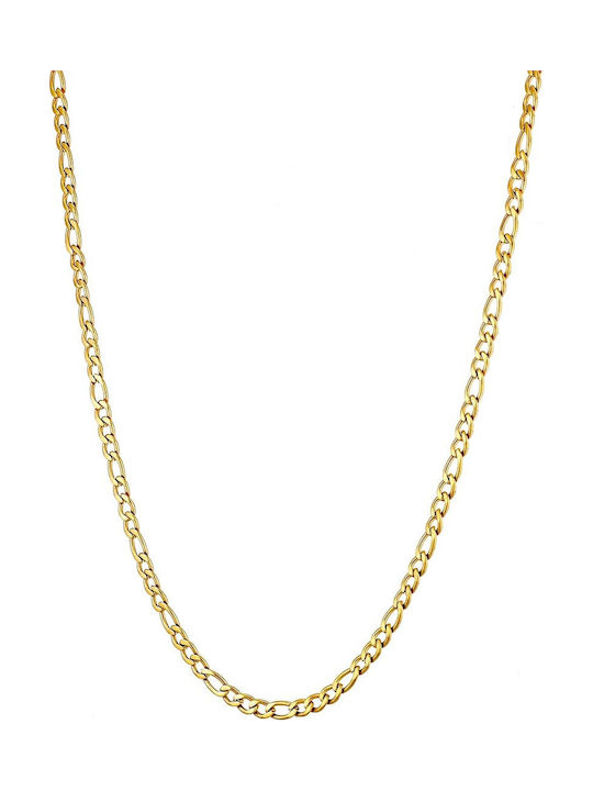 Oxzen Chain Neck made of Steel Gold-plated Thin Thickness 4mm
