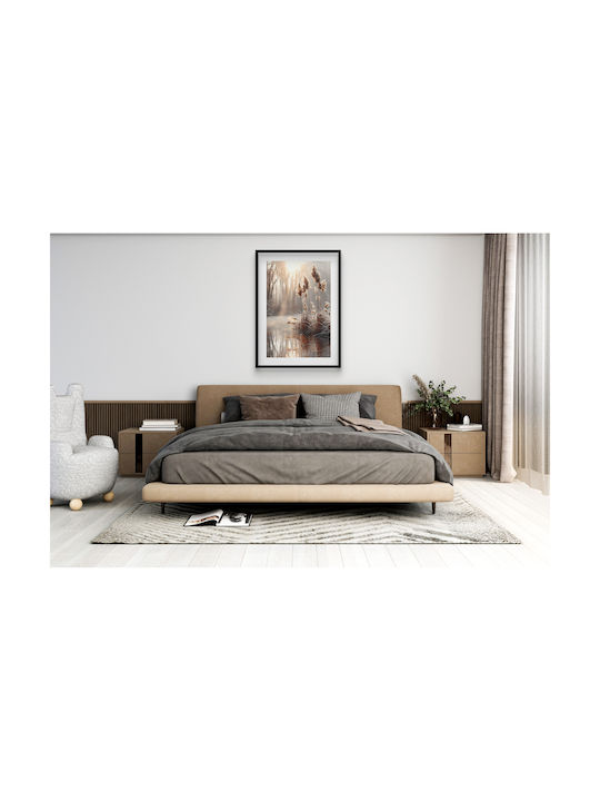 Beige Affiche Boho Trawy Gemälde Schwarzer Rahmen 70x100 Dekoration Wohnzimmer Oder Büro