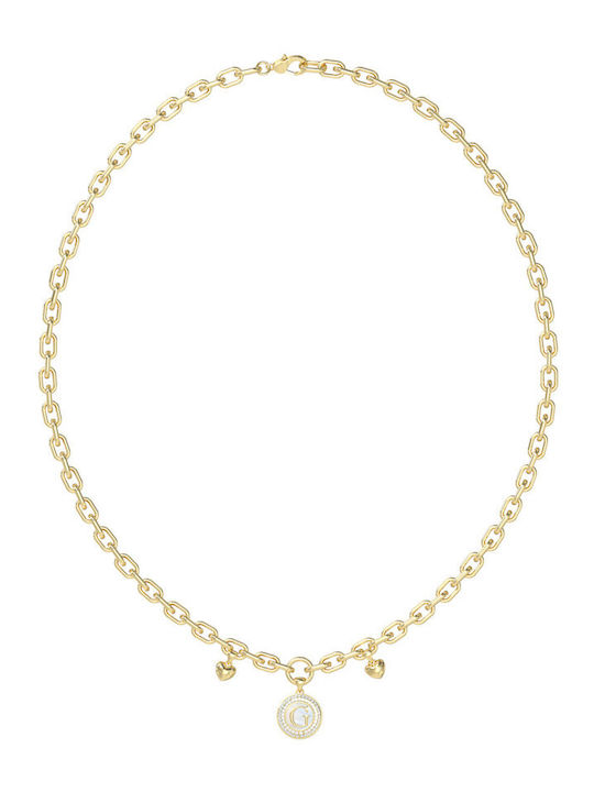 Guess Κολιέ Φυλαχτό από Επιχρυσωμένο Ατσάλι Guess Κολιέ Φυλαχτό από Επιχρυσωμένο Ατσάλι