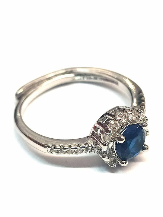 Amalfi Accessories Damen Ring mit Steinen aus Silber