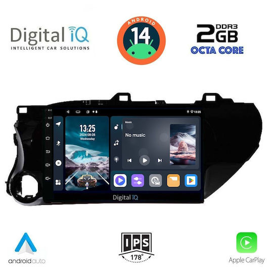 Digital IQ Ηχοσύστημα Αυτοκινήτου για Toyota Hilux 2017 (Bluetooth/USB/WiFi/GPS/Apple-Carplay/Android-Auto) με Οθόνη Αφής 10"