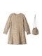 Children's Dress Long Sleeve with Sequins Gold