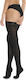 Scudotex Socks Thigh High with Silicone 15-18 mmHg Black