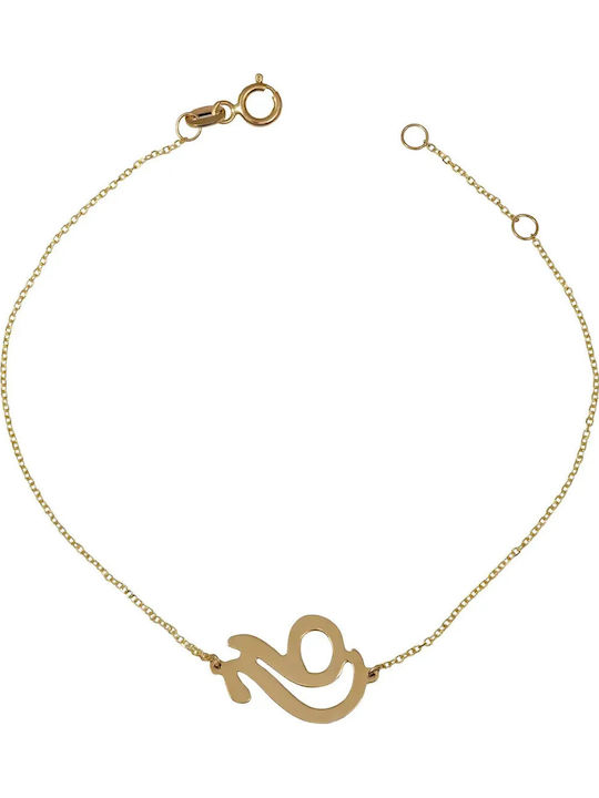 Women's Bracelet Lucky Charm made of Gold 9K