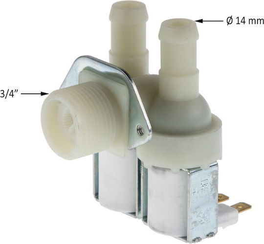 Supapă De Apă Pentru Mașină De Spălat Rufe Ii 90° 14mm 230v
