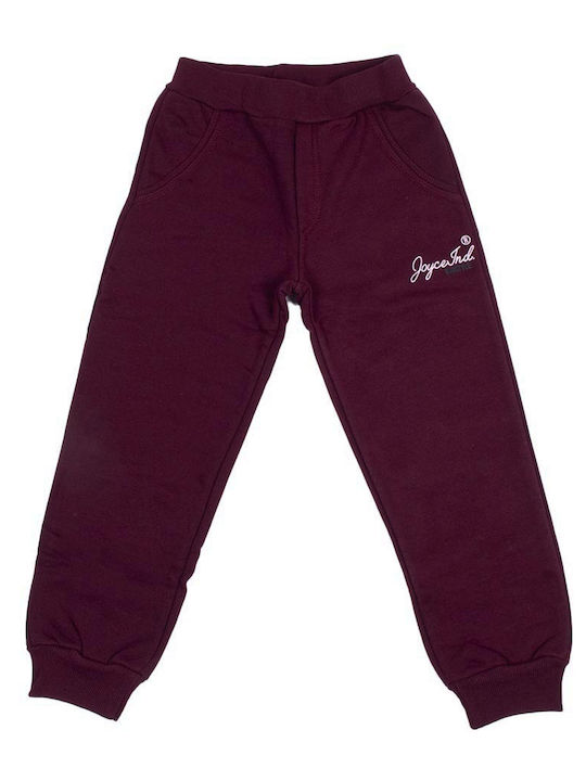 Joyce Pantaloni De Trening Pentru Copii Burgundy