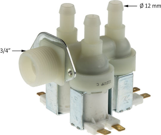 Washing Machine Water Valve III 90° 12mm 230V