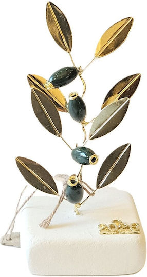 La Belle Maison Handmade Tabletop Lucky Charm Olive Branch Gold Made of Metal 2026 5x10cm D1927-3